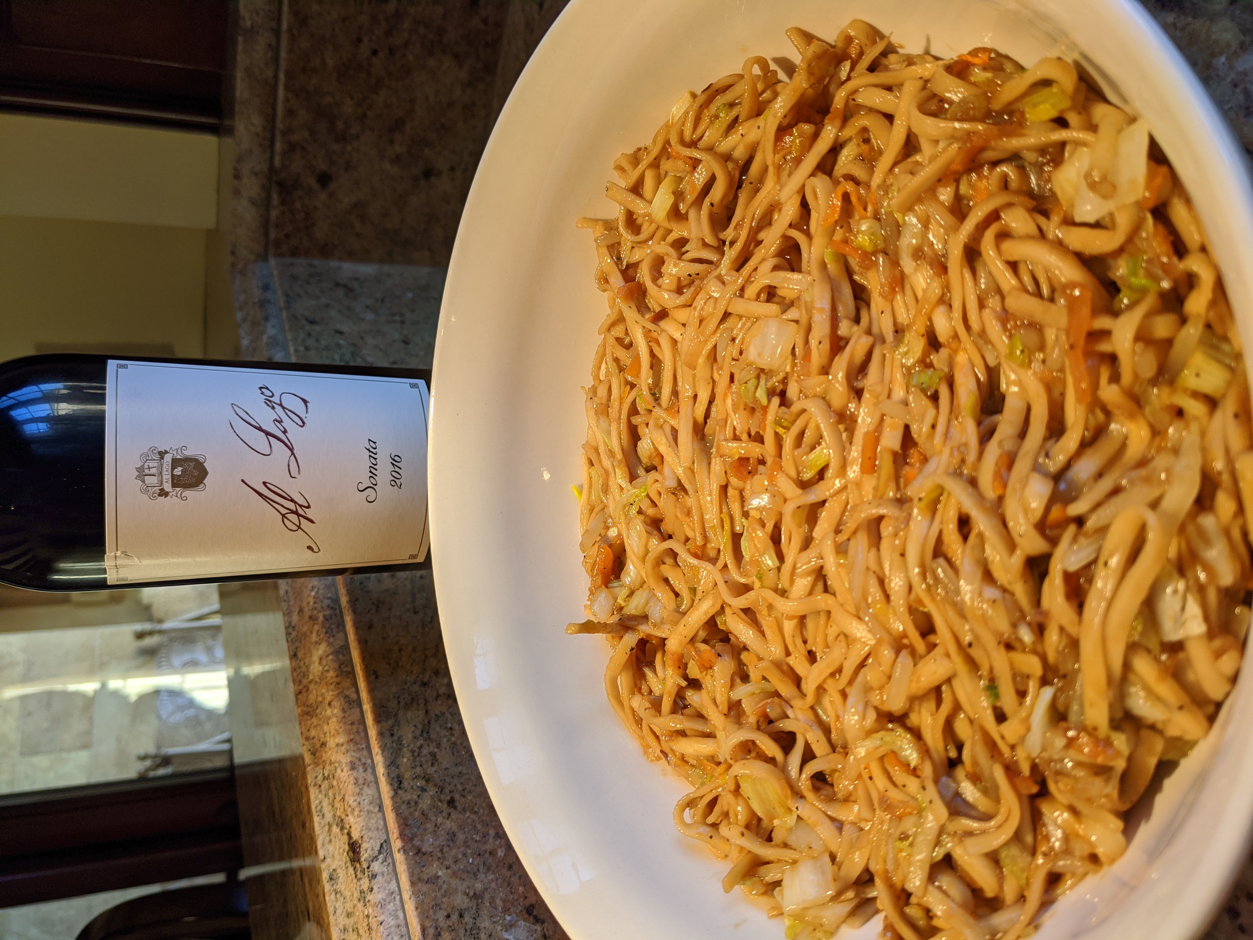Lo Mein Noodles with Vegetables recipe image