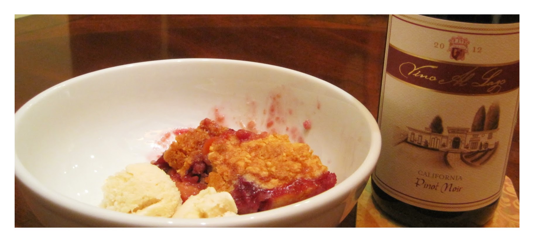Peach and Blueberry Crisp with Almond and Lemon Topping recipe image